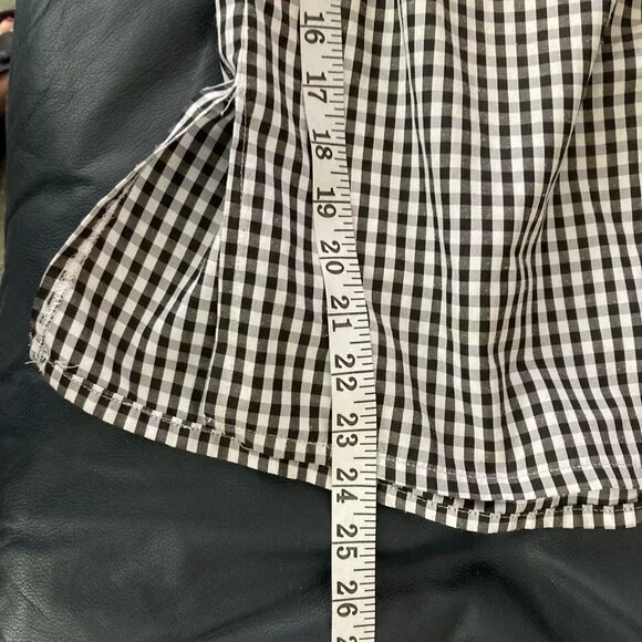 Song Of Style Gingham Top Black White Check Puff Sleeves Boho Cottagecore XL - Picture 10 of 10